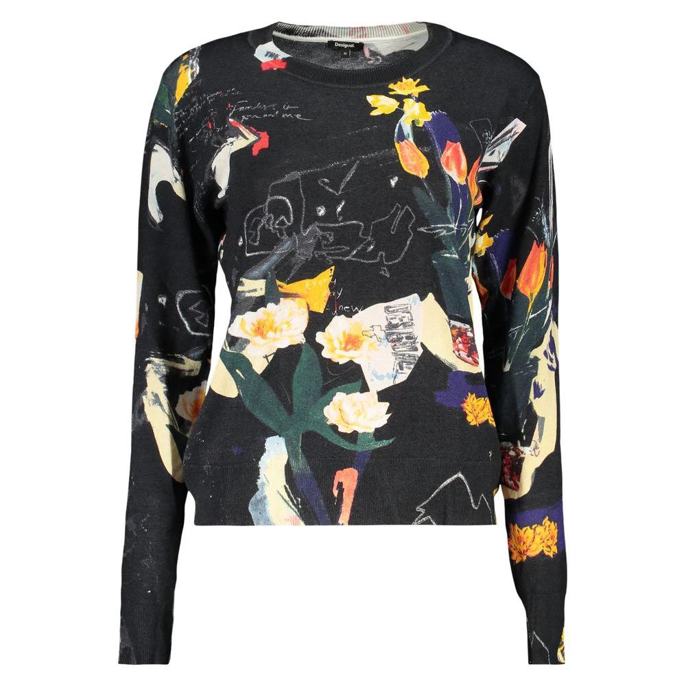 Desigual Schwarzer Damenpullover aus Viskose by Desigual