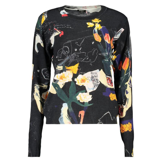 Desigual Schwarzer Damenpullover aus Viskose by Desigual