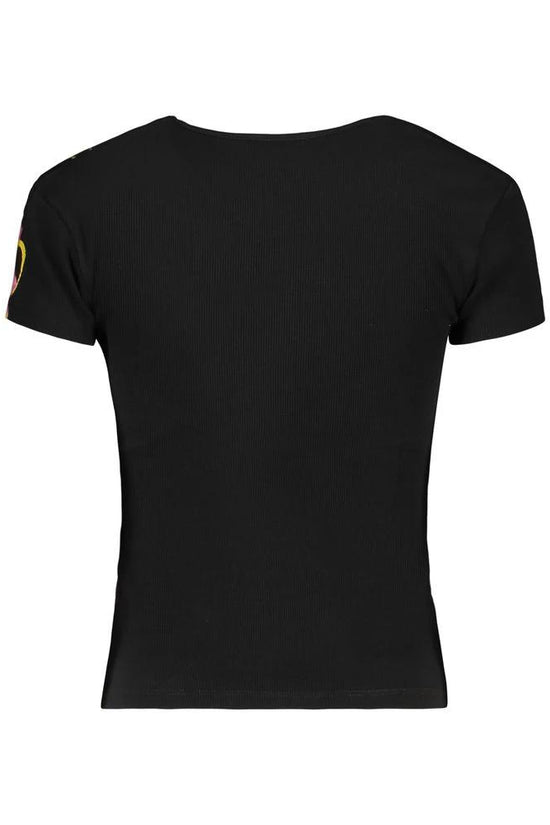 Desigual Schwarzes Baumwoll-T-Shirt für Damen by Desigual