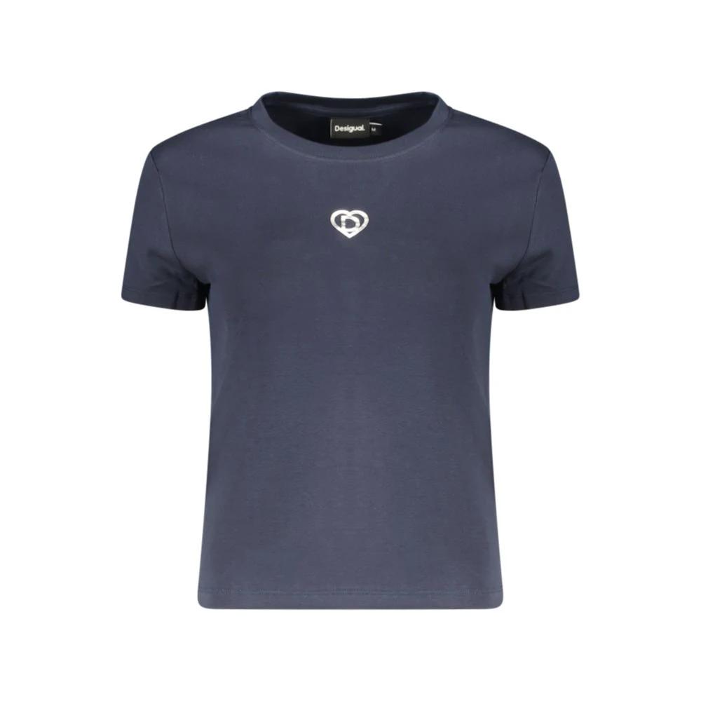 Desigual Blu Baumwoll-T-Shirt für Damen by Desigual