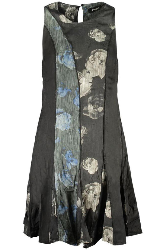 Desigual Schwarzes Damenkleid aus Viskose by Desigual