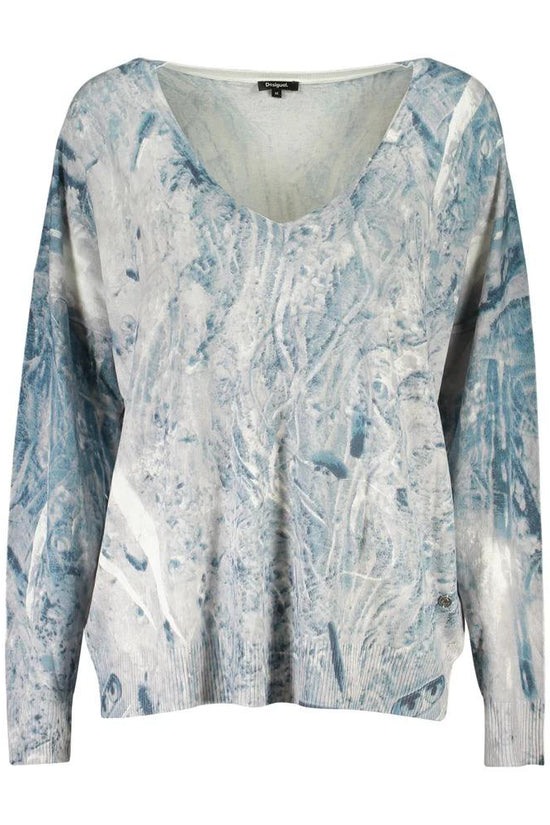 Desigual Azzurro Viskose Damen Pullover by Desigual