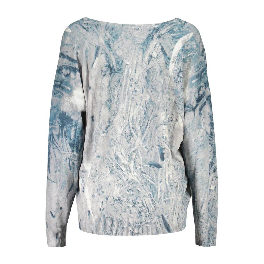 Desigual Azzurro Viskose Damen Pullover by Desigual