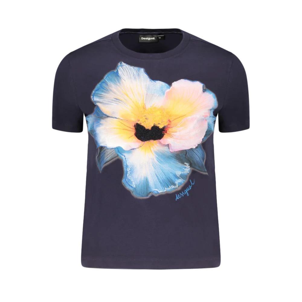 Desigual Blaues Baumwoll-T-Shirt für Damen by Desigual