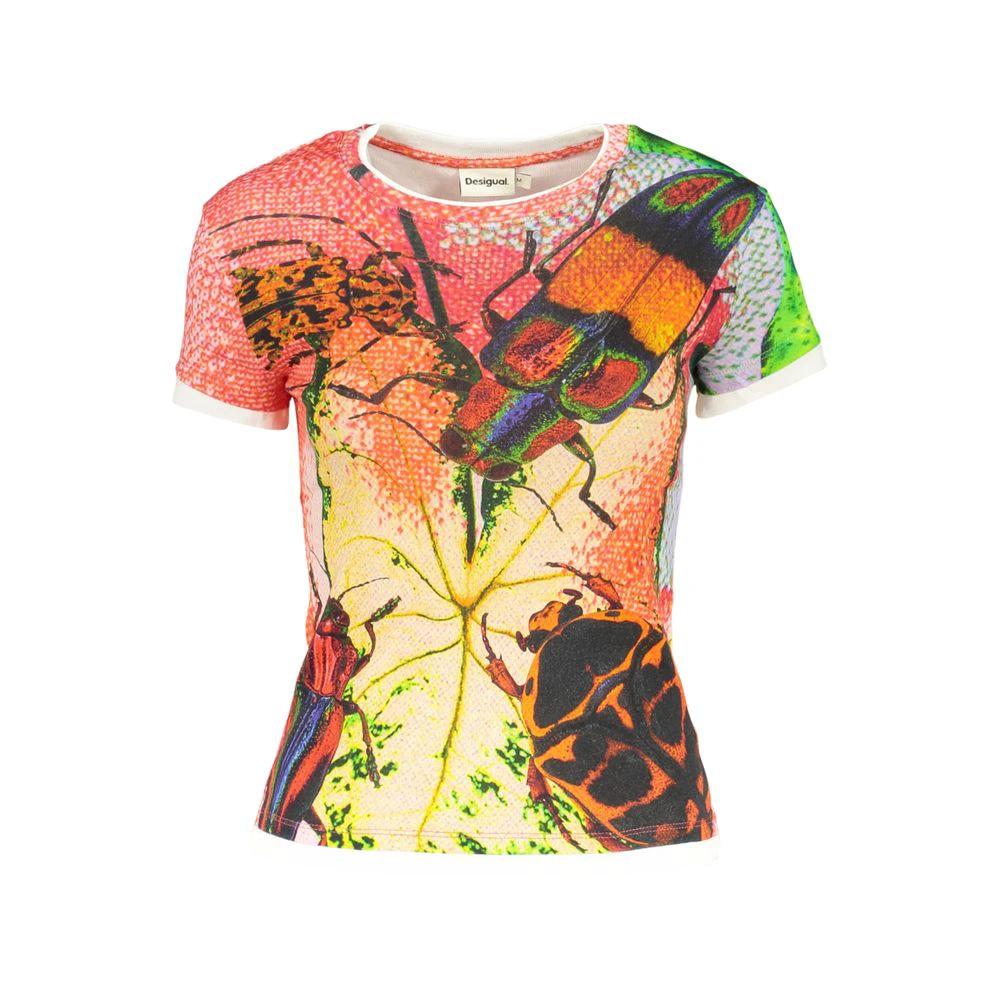 Desigual Rosso Baumwoll-T-Shirt für Damen by Desigual
