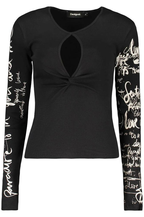 Desigual Schwarzer Damen-Strickpullover aus Baumwolle by Desigual