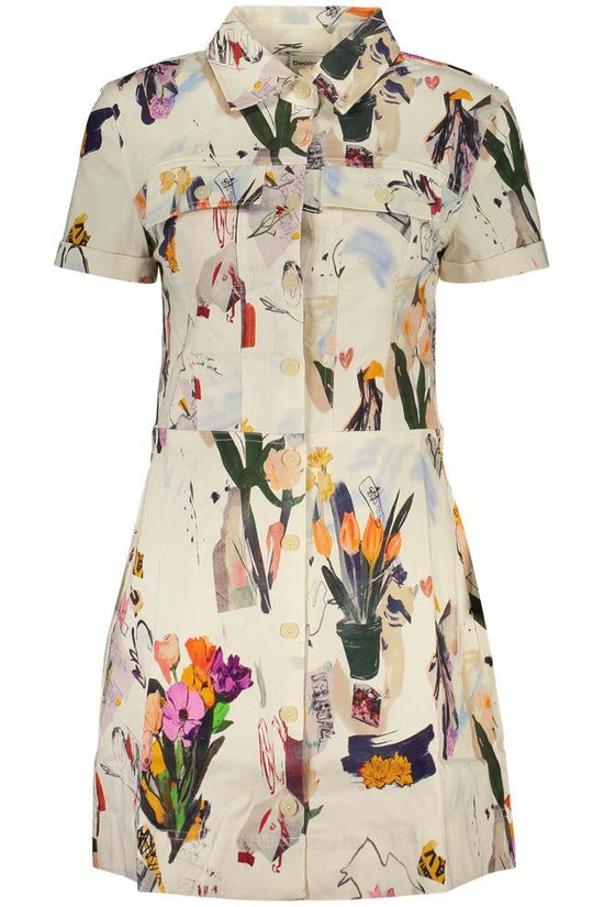 Desigual Bianco Poliammide Damenkleid by Desigual