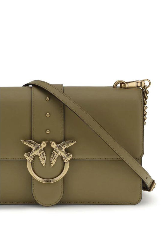 PINKO Bicolor Calf Leather Bos Taurus Schultertasche by PINKO