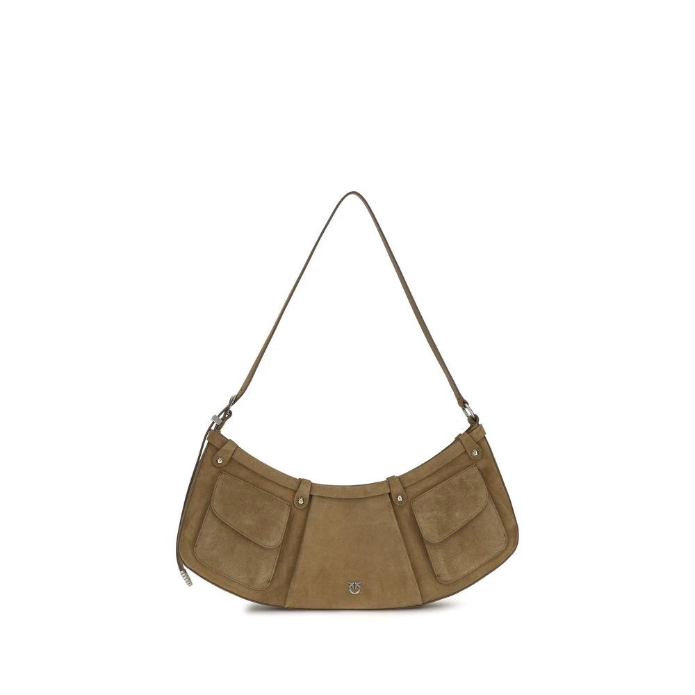 PINKO Beige Kalbsleder Bos Taurus Umhängetasche by PINKO