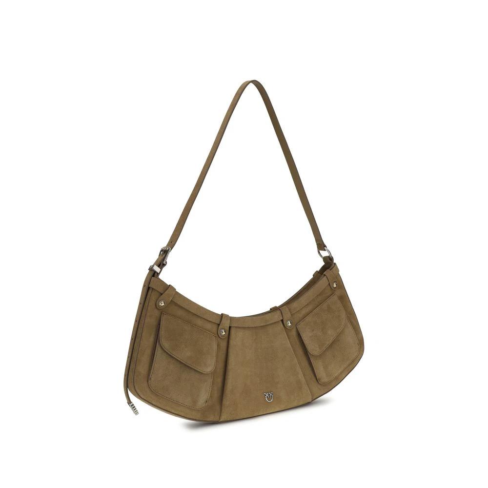 PINKO Beige Kalbsleder Bos Taurus Umhängetasche by PINKO