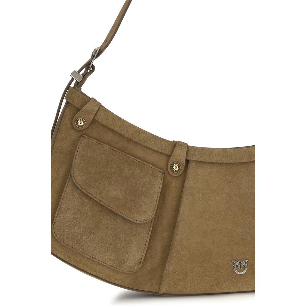 PINKO Beige Kalbsleder Bos Taurus Umhängetasche by PINKO