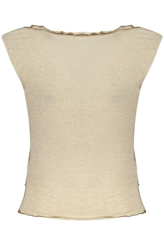 Desigual Beige Viskose Tanktops by Desigual