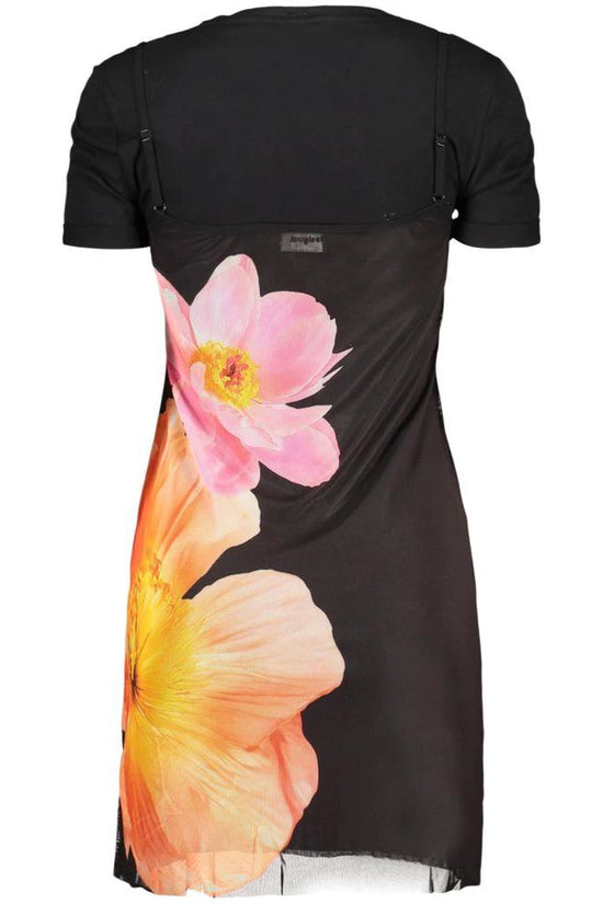 Desigual Schwarzes Baumwoll-Freizeitkleid by Desigual