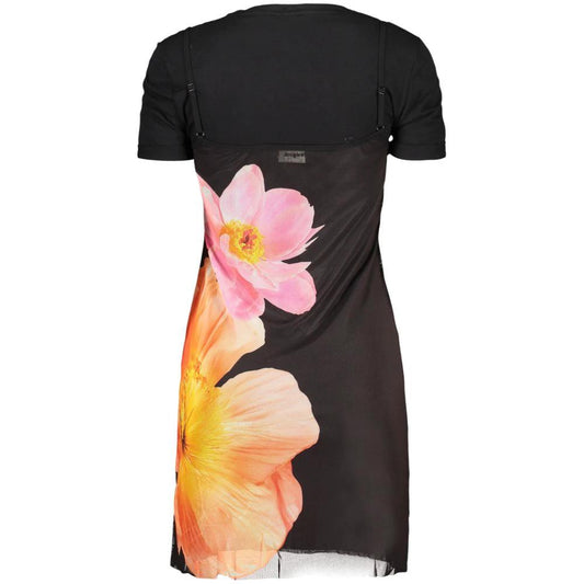 Desigual Schwarzes Baumwoll-Freizeitkleid by Desigual