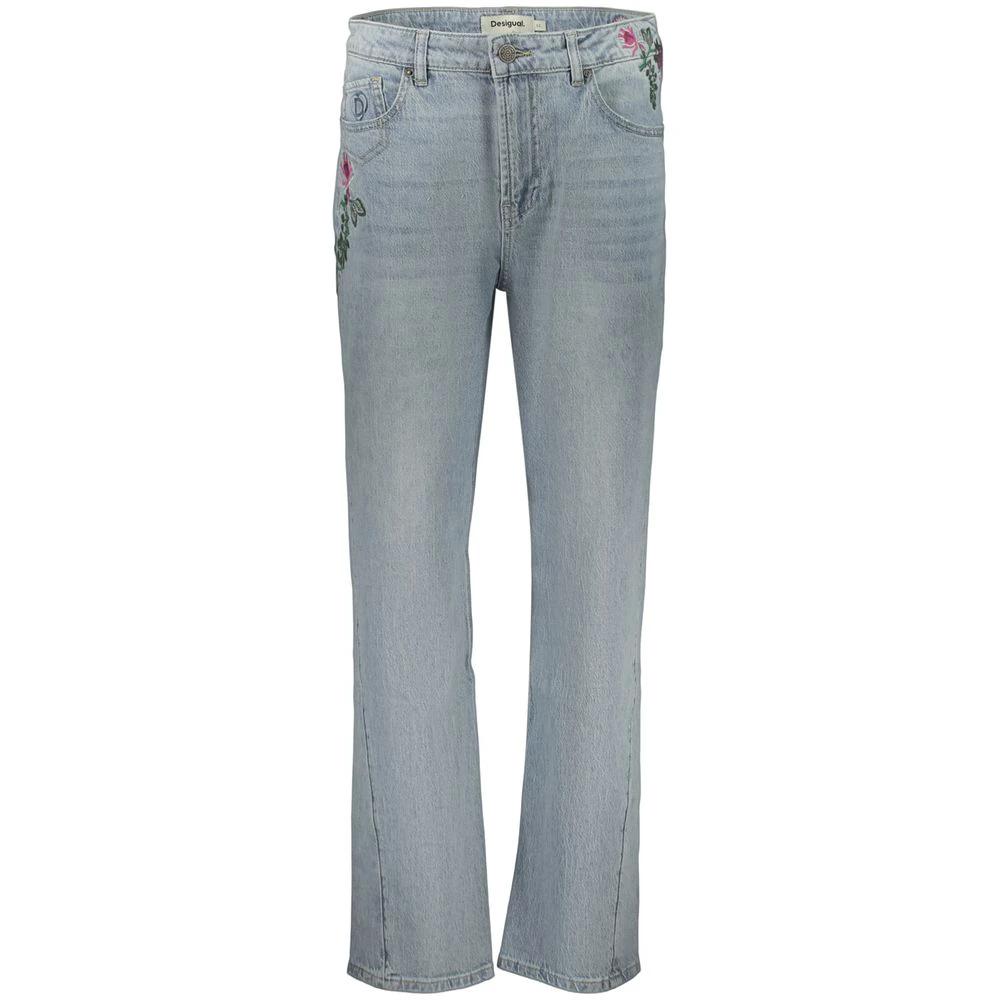 Desigual Blaue Baumwoll-Jeans mit geradem Bein by Desigual