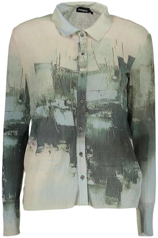 Desigual Grünes Hemd mit Muster aus Polyester by Desigual