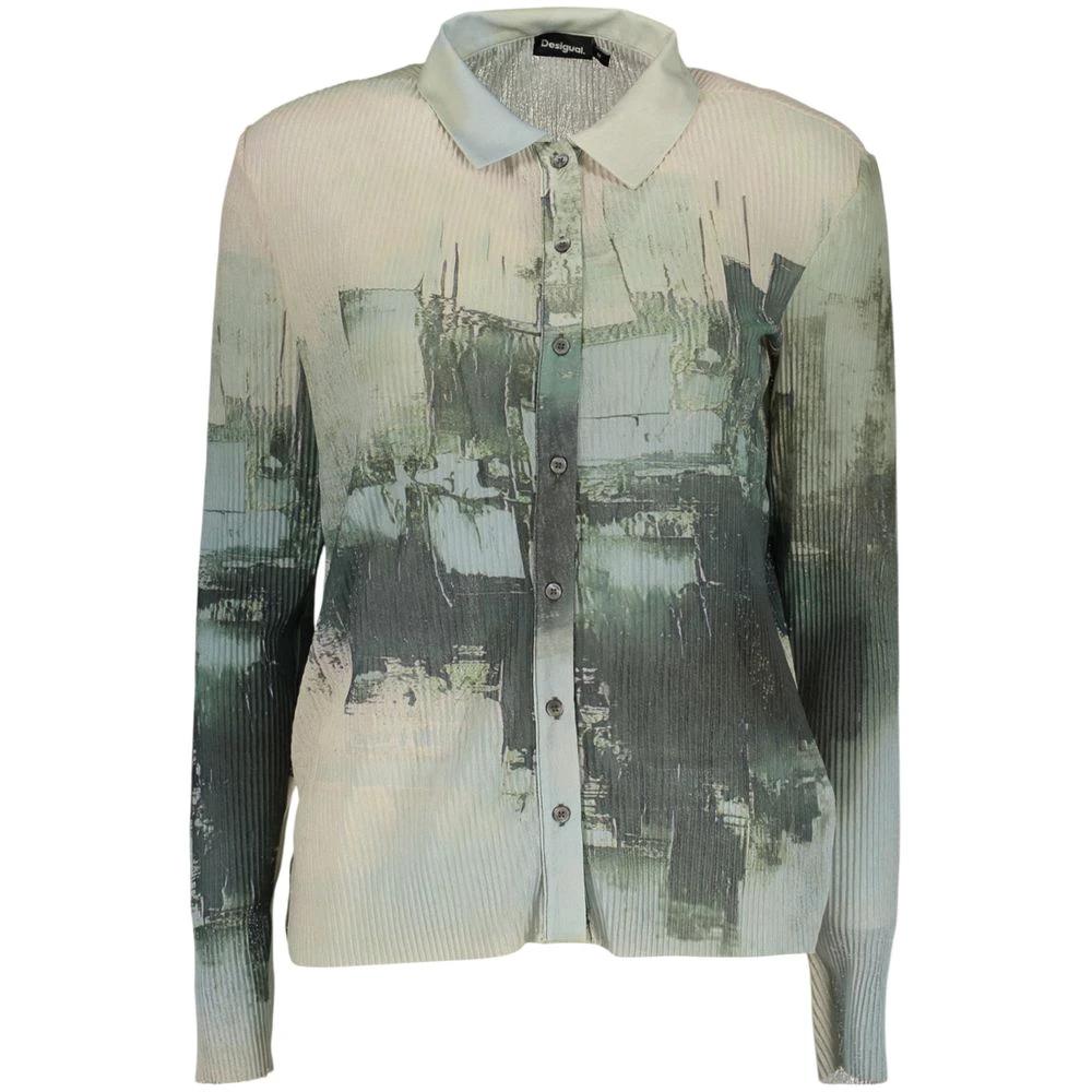 Desigual Grünes Hemd mit Muster aus Polyester by Desigual