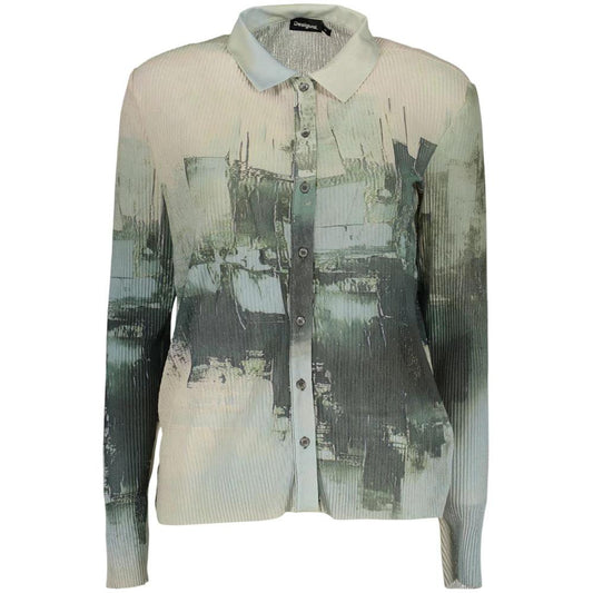 Desigual Grünes Hemd mit Muster aus Polyester by Desigual