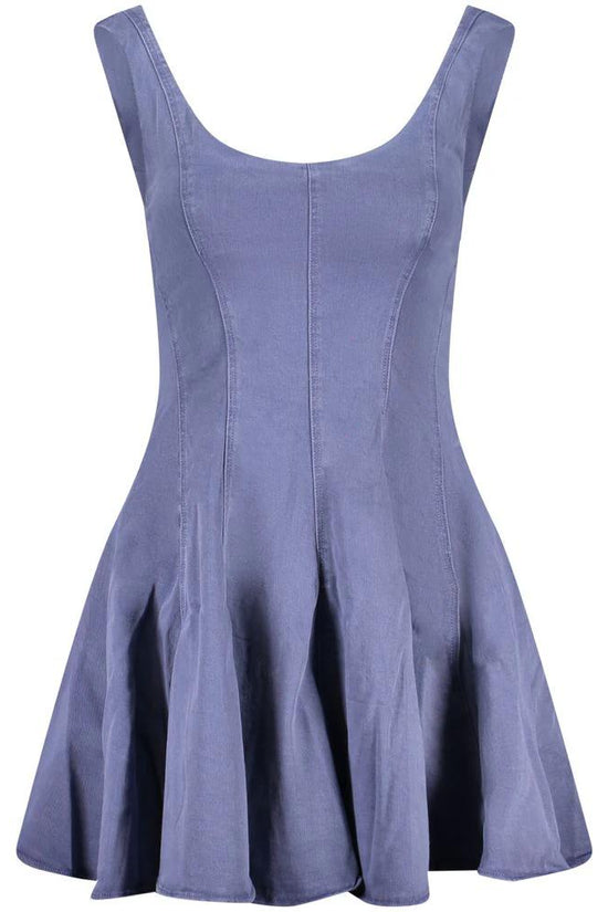 Desigual Blaues Baumwoll-Freizeitkleid by Desigual