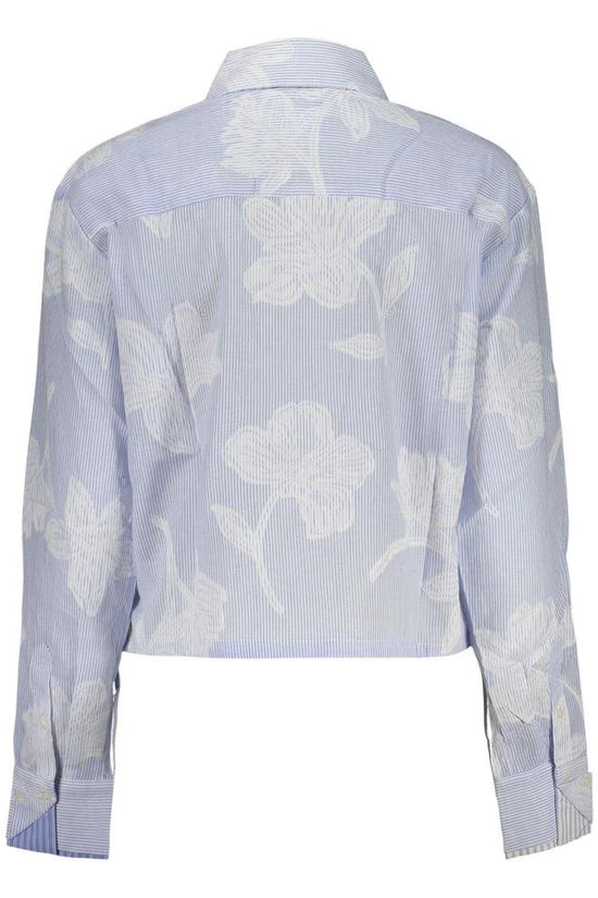 Desigual Blaues Baumwollhemd mit Muster by Desigual