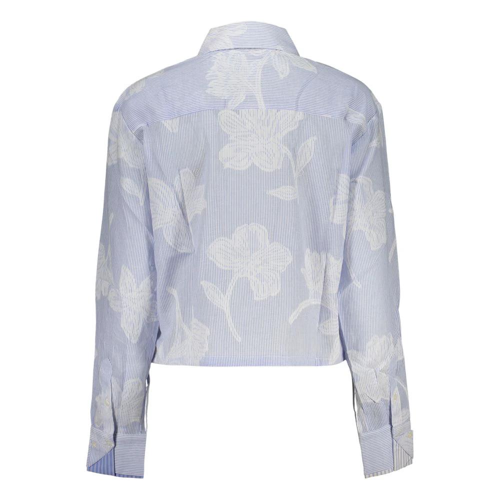 Desigual Blaues Baumwollhemd mit Muster by Desigual