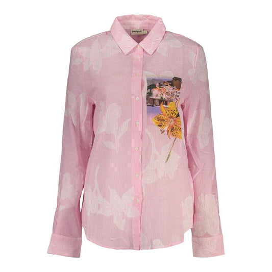 Desigual Hemd aus Baumwolle mit pinkfarbenem Muster by Desigual