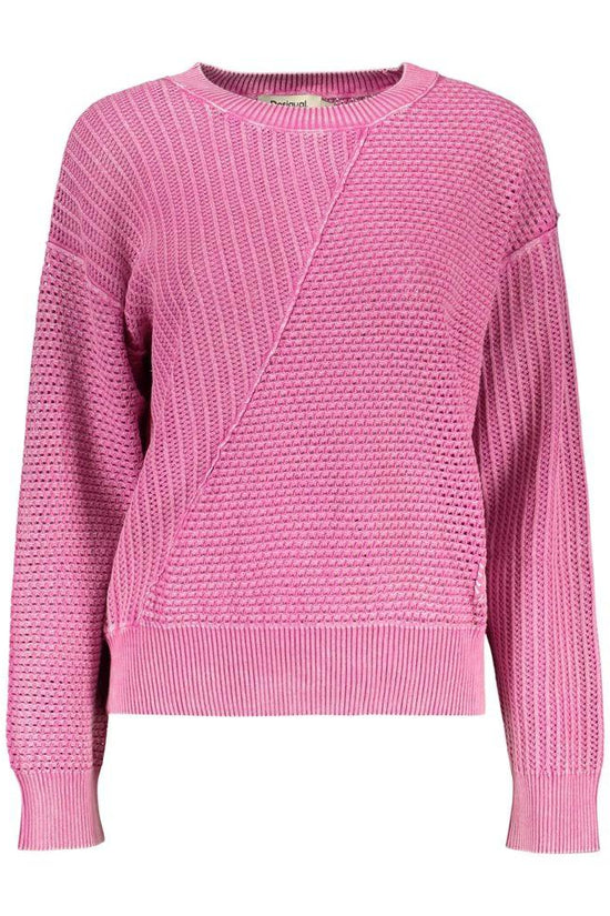 Desigual Pink Cotton Sweatshirt by Desigual