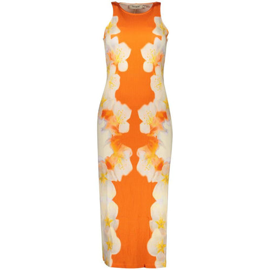 Desigual Orange Elastane Casual Dress by Desigual