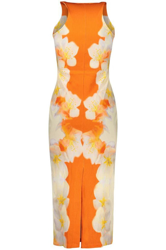 Desigual Orange Elastane Casual Dress by Desigual