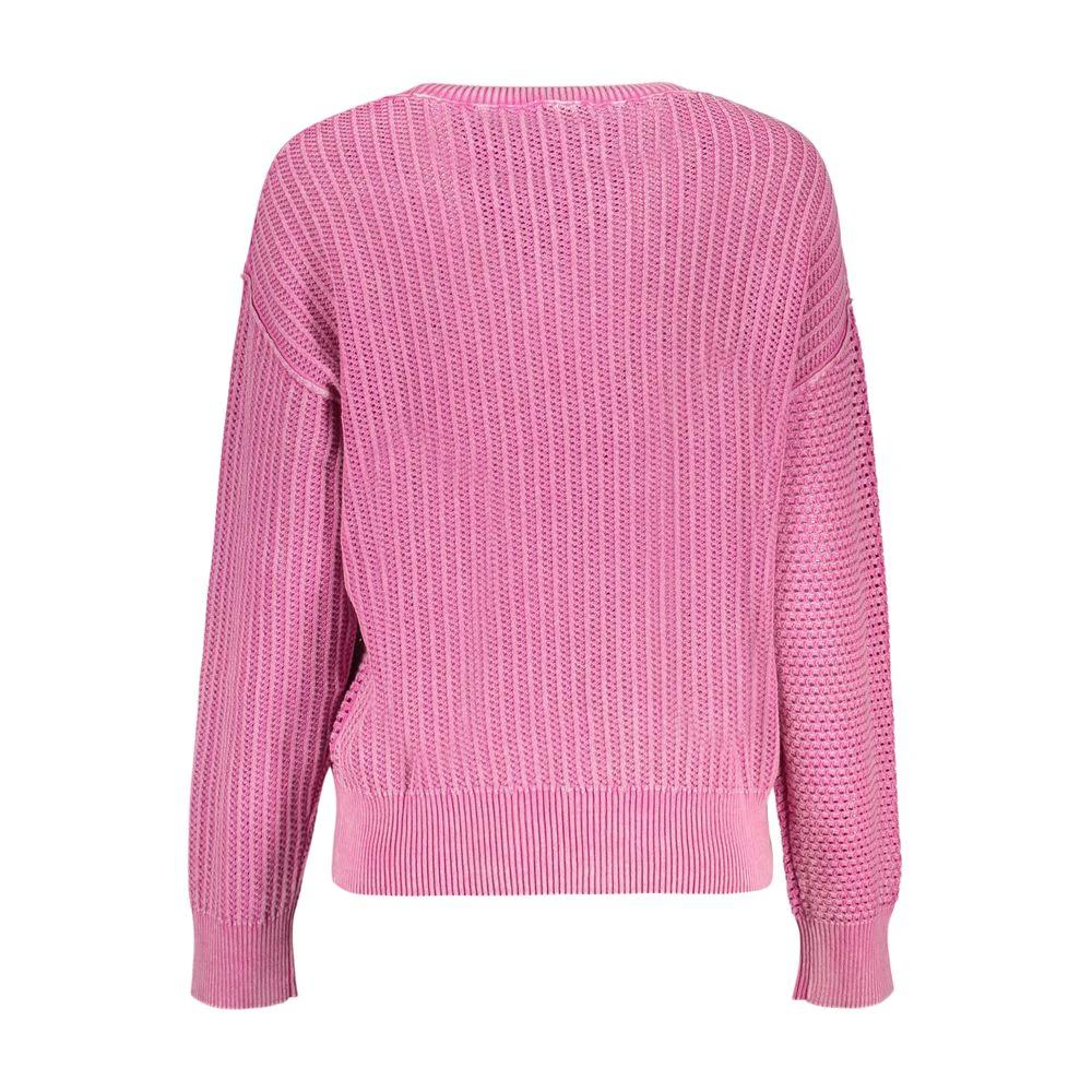 Desigual Pink Cotton Sweatshirt by Desigual