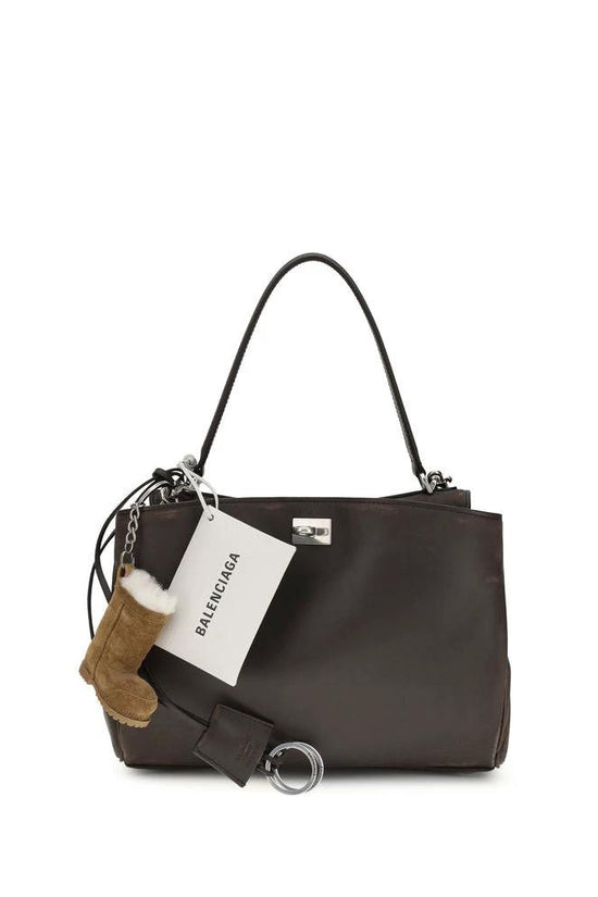 Balenciaga Braune Kalbsleder Bos Taurus Schultertasche by Balenciaga