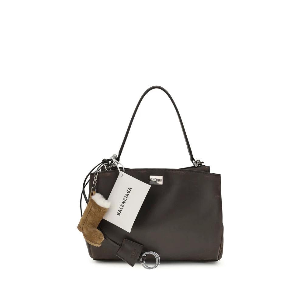 Balenciaga Braune Kalbsleder Bos Taurus Schultertasche by Balenciaga