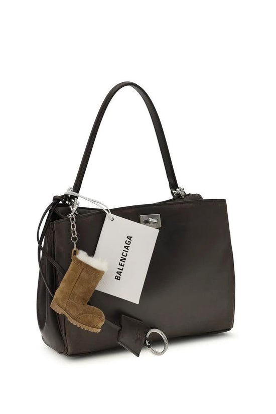 Balenciaga Braune Kalbsleder Bos Taurus Schultertasche by Balenciaga