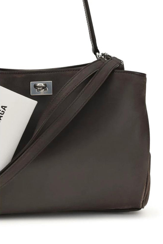 Balenciaga Braune Kalbsleder Bos Taurus Schultertasche by Balenciaga
