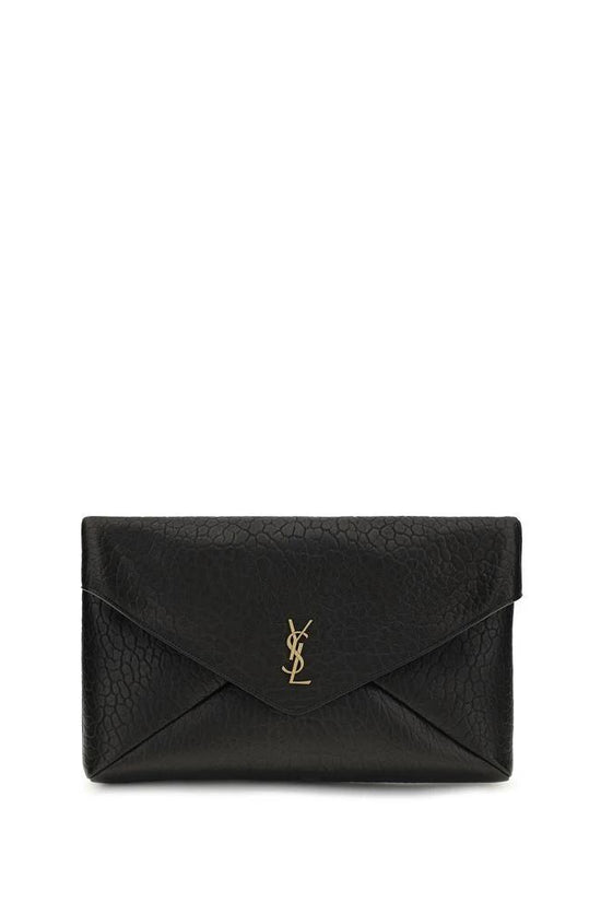 Saint Laurent Schwarze Lammleder Schultertasche Ovis Aries Aries by Saint Laurent