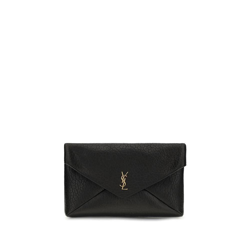 Saint Laurent Schwarze Lammleder Schultertasche Ovis Aries Aries by Saint Laurent