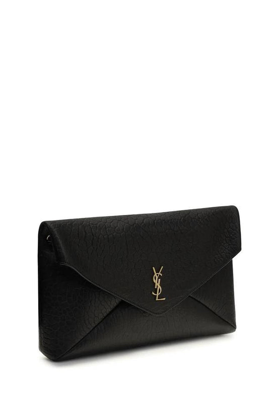 Saint Laurent Schwarze Lammleder Schultertasche Ovis Aries Aries by Saint Laurent