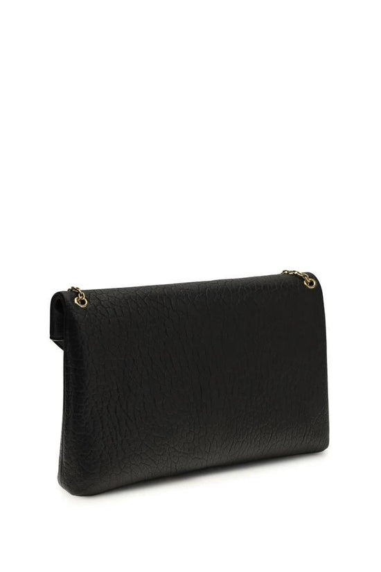 Saint Laurent Schwarze Lammleder Schultertasche Ovis Aries Aries by Saint Laurent