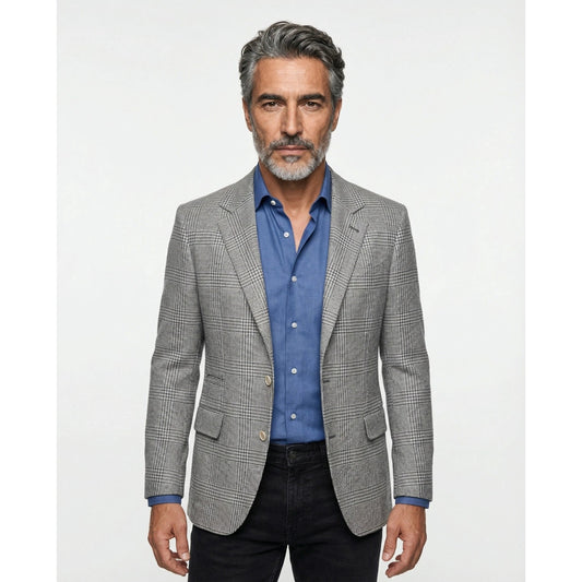 Brunello Cucinelli Grauer Wollblazer by Brunello Cucinelli