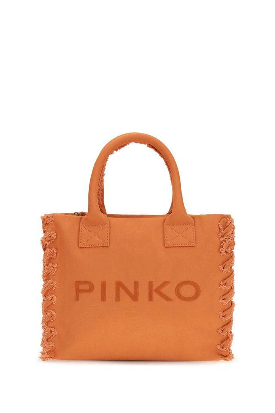 PINKO Orange Cotton Shoulder Bag by PINKO