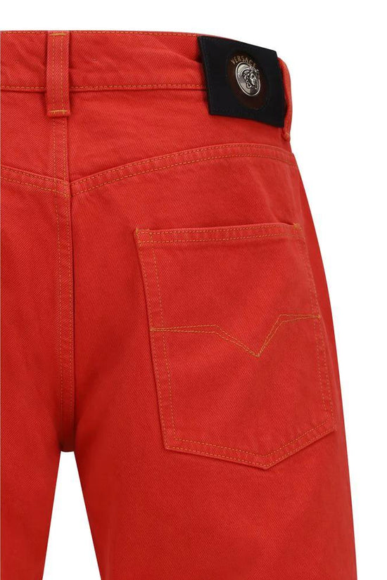 Versace Mehrfarbige Jeans aus Baumwolle im geraden Schnitt by Versace