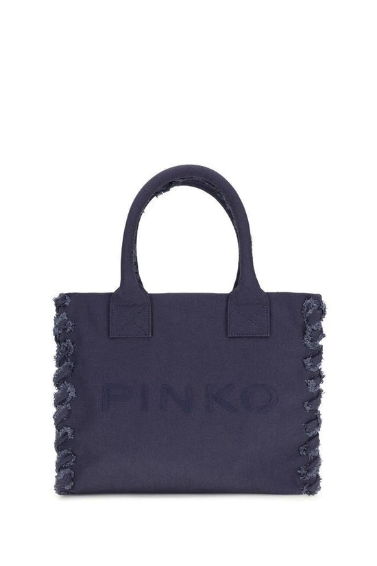 PINKO Schultertasche aus blauer Baumwolle by PINKO