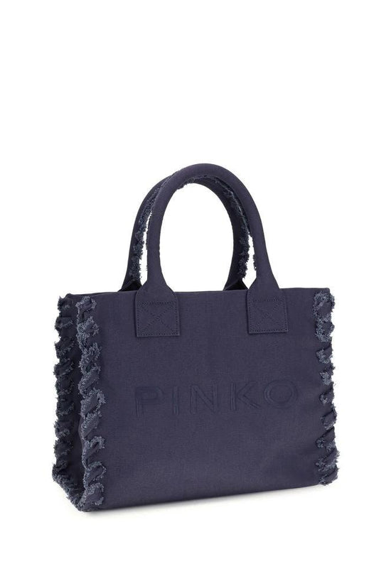 PINKO Schultertasche aus blauer Baumwolle by PINKO