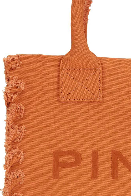 PINKO Orange Cotton Shoulder Bag by PINKO