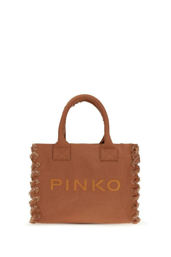 PINKO Braune Baumwoll-Umhängetasche by PINKO