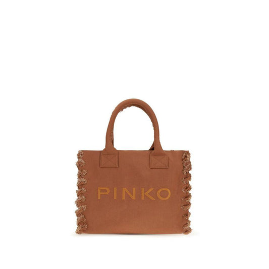 PINKO Braune Baumwoll-Umhängetasche by PINKO
