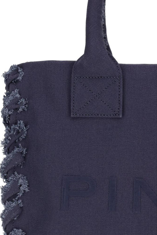 PINKO Schultertasche aus blauer Baumwolle by PINKO