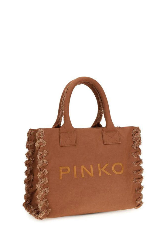 PINKO Braune Baumwoll-Umhängetasche by PINKO