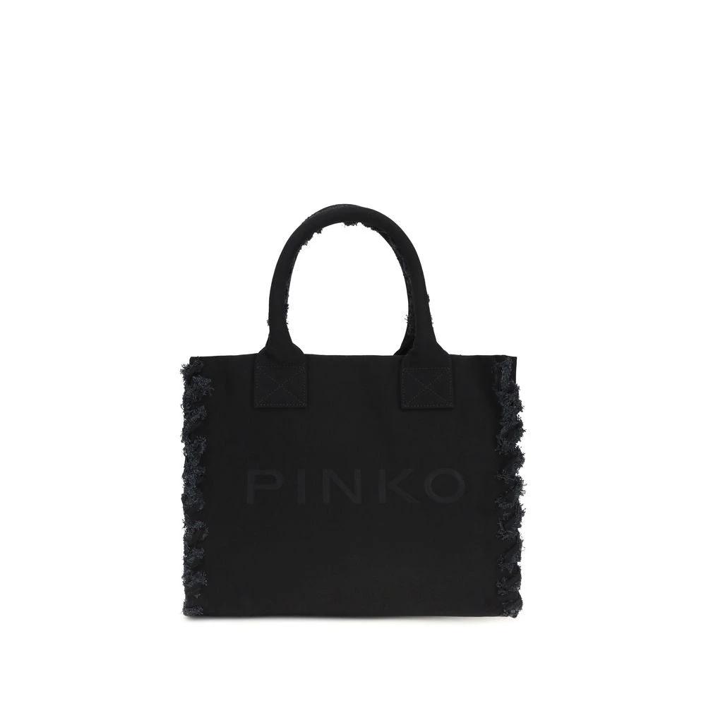PINKO Schwarze Baumwoll-Umhängetasche by PINKO