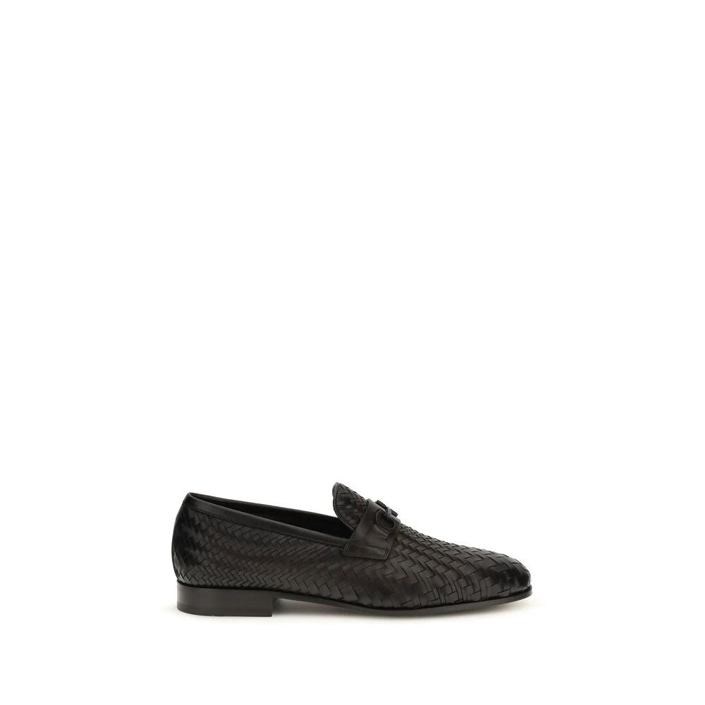 Ferragamo Braune Kalbsleder-Loafer Bos Taurus zum Hineinschlüpfen by Ferragamo